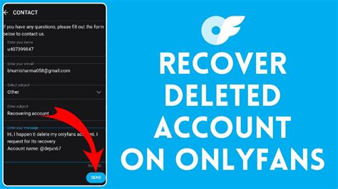 can i recover a deleted onlyfans account|How to Recover Deleted Account on OnlyFans 2024